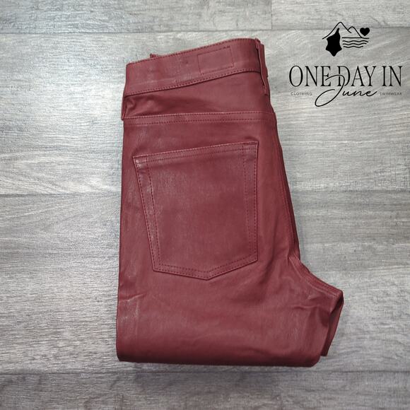 Adriano Goldschmied The Farrah Skinny Faux Leather Skinny Jeans Size 27 (4) - Picture 6 of 6